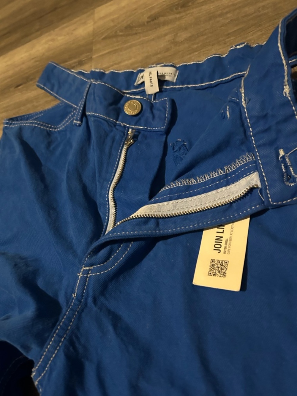 Zara Royal Blue Wide-Leg Jeans - Picture 5 of 6